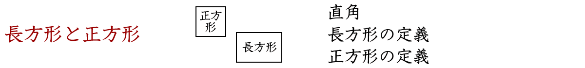 長方形と正方形の定義
