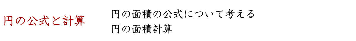 円の面積の公式と計算