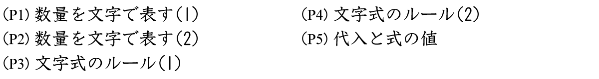 数量を文字で表す、文字式のルール、代入と式の値に関する復習問題