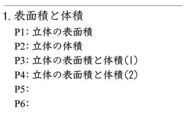 中学数学１年 立体の表面積と体積